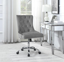 Load image into Gallery viewer, Modern Grey Velvet Office Chair