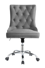 Load image into Gallery viewer, Modern Grey Velvet Office Chair