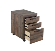 Load image into Gallery viewer, Luke Weathered Oak Mobile File Cabinet