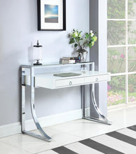 Load image into Gallery viewer, Contemporary Glossy White Writing Desk