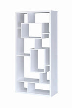 Load image into Gallery viewer, Modern White Asymmetrical Cube Bookcase