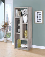 Load image into Gallery viewer, Contemporary Grey Driftwood Convertible TV Stand and Bookcase