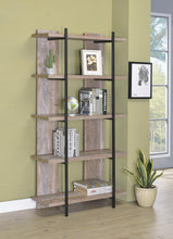 Load image into Gallery viewer, Samson Rustic Weathered Oak Bookcase