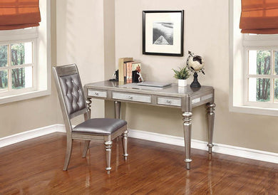 Bling Game Hollywood Glam Metallic Platinum Writing Desk