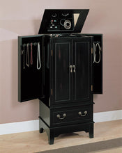 Load image into Gallery viewer, Transitional Black Jewelry Armoire