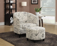 Load image into Gallery viewer, Transitional Vintage French Accent Chair with Ottoman