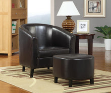 Load image into Gallery viewer, Leather Accent Chair and Ottoman