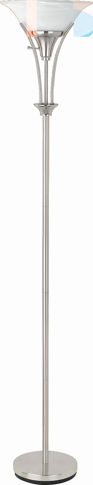 Transitional Silver Floor Lamp