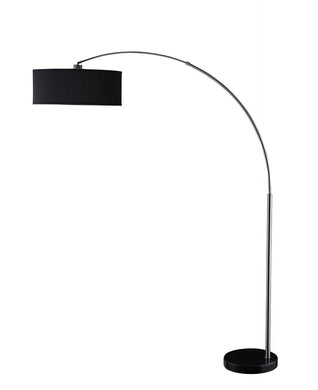 Contemporary Black and Chrome Floor Lamp