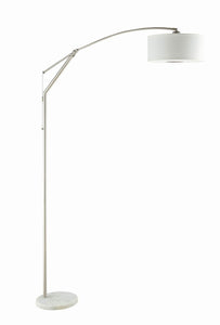 Contemporary White and Chrome Floor Lamp