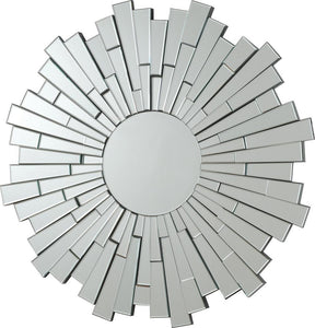 Transitional Sunburst Frameless Mirror