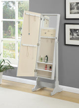 Load image into Gallery viewer, Transitional Dove Grey Cheval Mirror Armoire