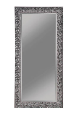 Transitional Black Mosaic Rectangular Mirror