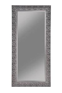 Transitional Black Mosaic Rectangular Mirror