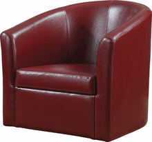 Load image into Gallery viewer, Contemporary Faux Leather Red Accent Chair