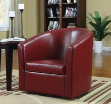 Load image into Gallery viewer, Contemporary Faux Leather Red Accent Chair