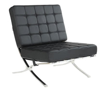 Load image into Gallery viewer, Black and Chrome Accent Chair