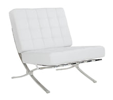 Load image into Gallery viewer, White and Chrome Accent Chair