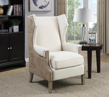 Load image into Gallery viewer, Traditional Cream Accent Chair with Vintage Print