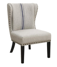 Load image into Gallery viewer, Traditional Grey and Blue Accent Chair