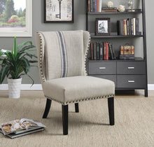 Load image into Gallery viewer, Traditional Grey and Blue Accent Chair