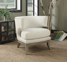 Load image into Gallery viewer, Contemporary White Accent Chair