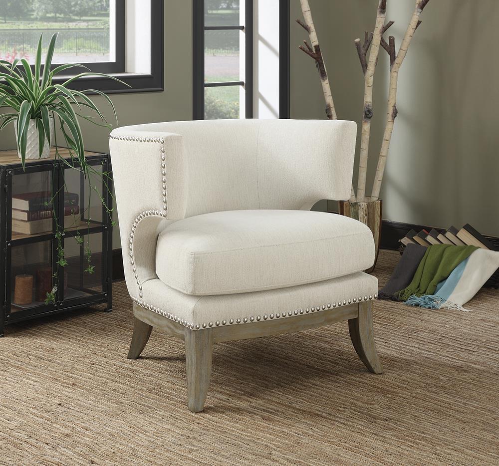 Contemporary White Accent Chair