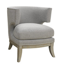 Load image into Gallery viewer, Transitional Grey Exposed Wood Accent Chair