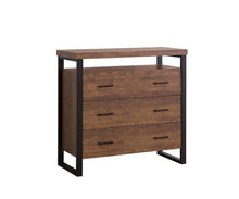 Load image into Gallery viewer, Rustic Amber Three-Drawer Accent Cabinet