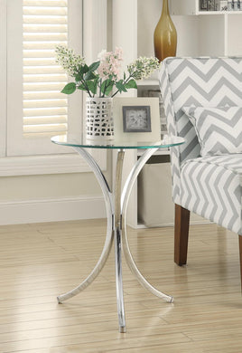 Contemporary Chrome Snack Table