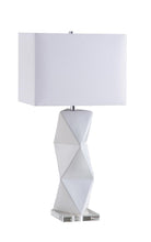 Load image into Gallery viewer, Transitional White Table Lamp