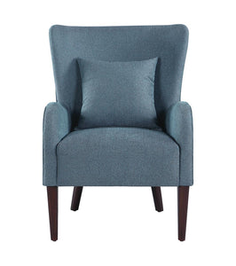 Dark Teal Winged Accent Chair