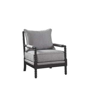 Traditional Grey and Cappuccino Accent Chair