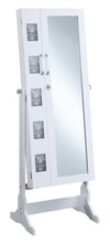 Load image into Gallery viewer, Transitional White Jewelry Cheval Mirror