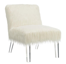 Load image into Gallery viewer, Contemporary White Accent Chair