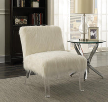 Load image into Gallery viewer, Contemporary White Accent Chair