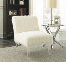 Load image into Gallery viewer, Contemporary White Accent Chair