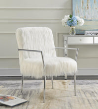 Load image into Gallery viewer, Contemporary White Accent Chair