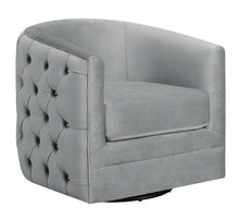 Load image into Gallery viewer, Modern Grey Swivel Accent Chair