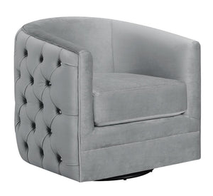 Modern Grey Swivel Accent Chair