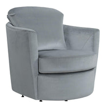 Load image into Gallery viewer, Casual Grey Swivel Accent Chair