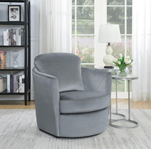 Load image into Gallery viewer, Casual Grey Swivel Accent Chair