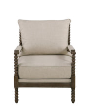 Load image into Gallery viewer, Traditional Oatmeal and Natural Accent Chair