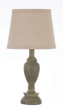 Load image into Gallery viewer, Transitional Light Faux Wood Table Lamp