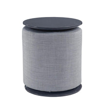 Load image into Gallery viewer, Transitional Grey Accent Table and Ottoman
