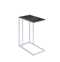 Load image into Gallery viewer, Black Marble and Chrome Accent Table