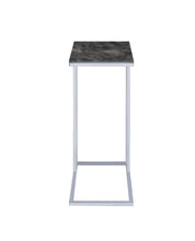 Load image into Gallery viewer, Black Marble and Chrome Accent Table