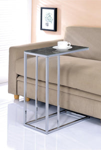 Black Marble and Chrome Accent Table