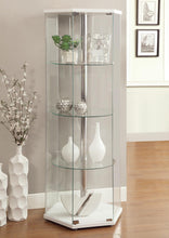 Load image into Gallery viewer, Traditional Glass Hexagon Curio Cabinet