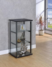 Load image into Gallery viewer, Contemporary Black and Glass Curio Cabinet